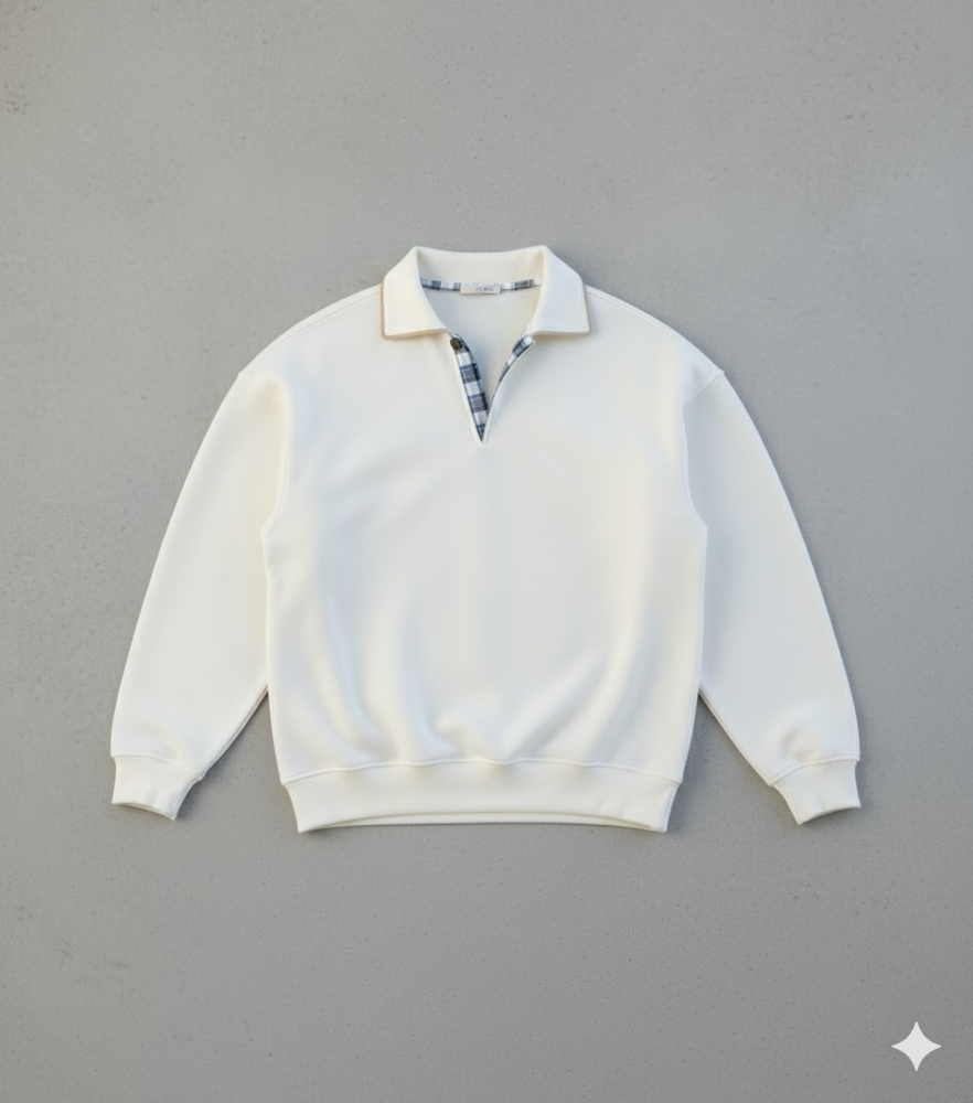 Lässiger Herrenpullover mit Reverskragen | Bequem | Freizeit