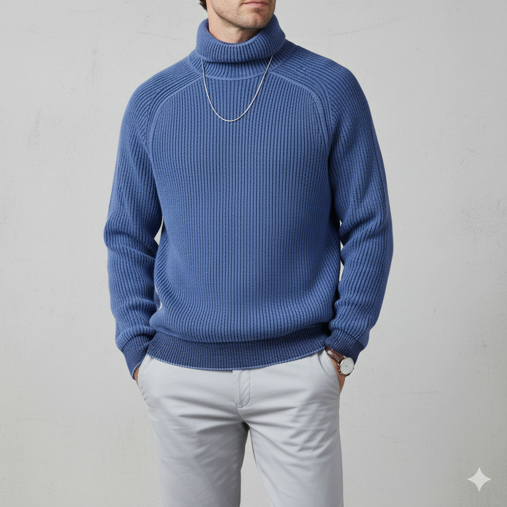 Herren Strickpullover mit Rollkragen | Warm & Elegant | Winter