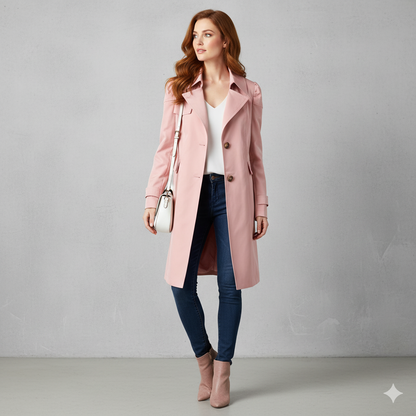 Damen Trenchcoat mit schmalem Schnitt | Mittellang & Elegant