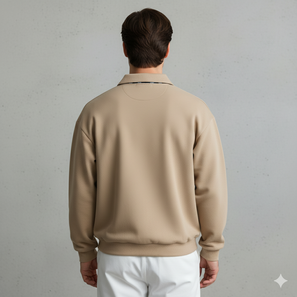 Lässiger Herrenpullover mit Reverskragen | Bequem | Freizeit