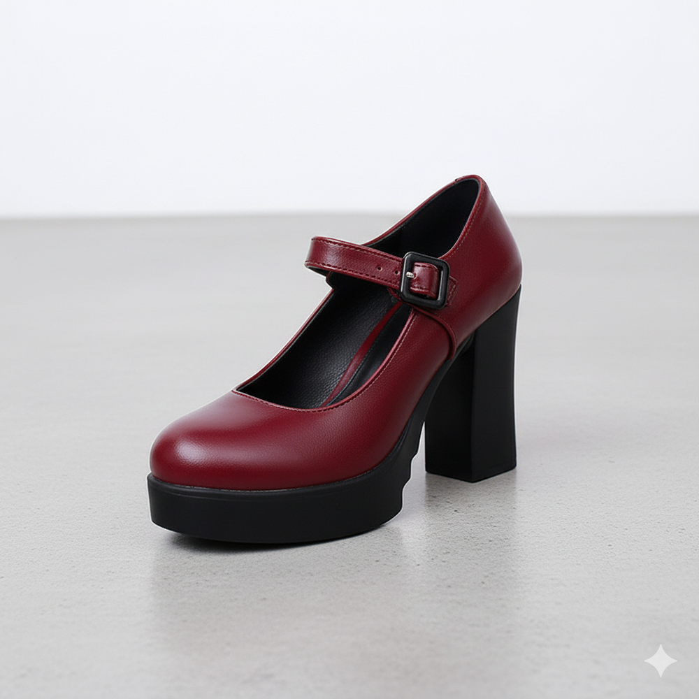 Damen Mary Jane Pumps | Klassisch mit Blockabsatz & Riemen