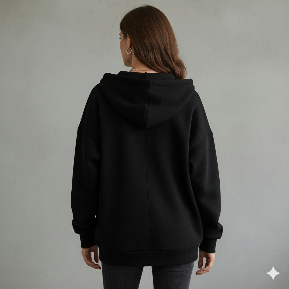 Kurz geschnittener Damen Hoodie mit Reißverschluss