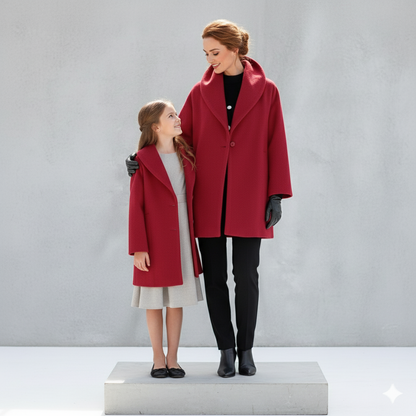 Damen Wollmantel Figurbetont Elegant | Stehkragen | Herbst Winter