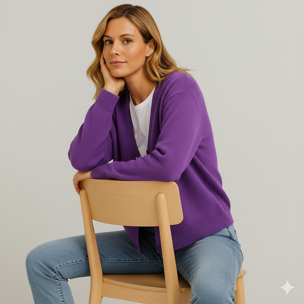 Damen Strickjacke mit V-Ausschnitt | Herbst & Übergang