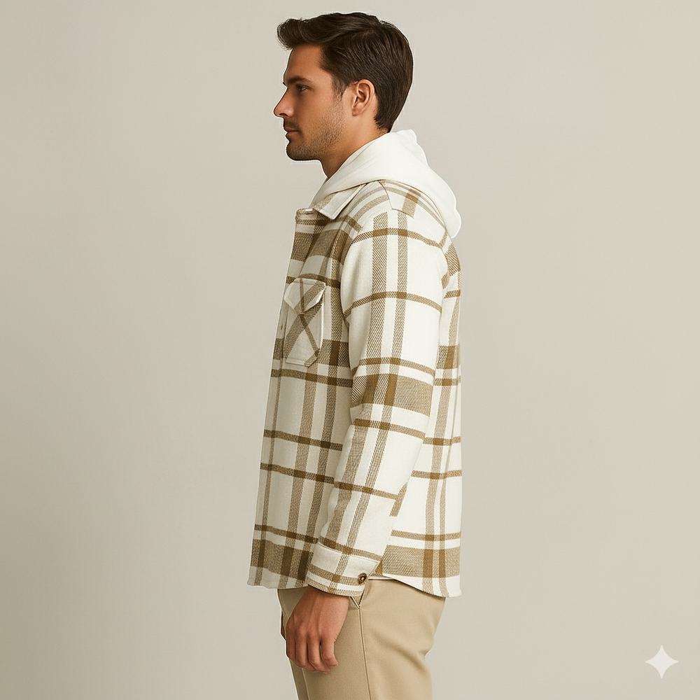 Herren Karohemd mit Kapuze | Warm & Lässig für Herbst & Winter