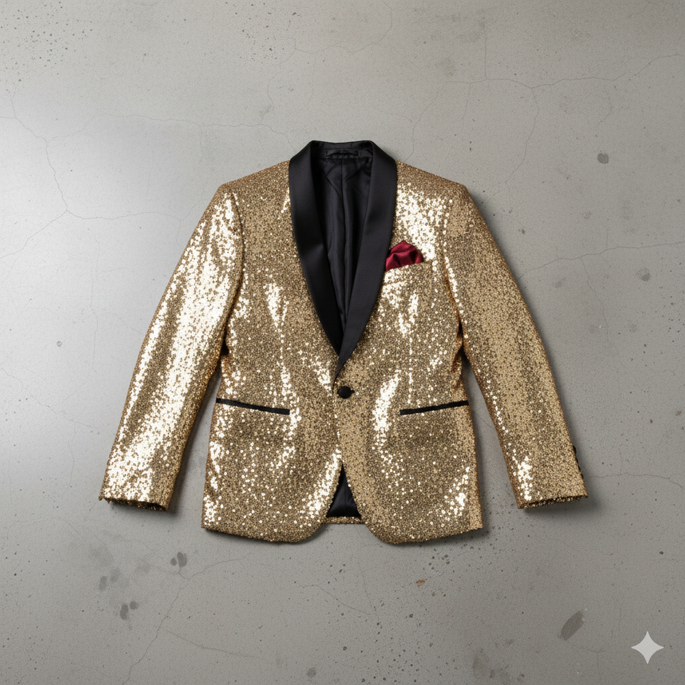 Herren Sakko mit Pailletten | Festlich & Elegant | Slim Fit