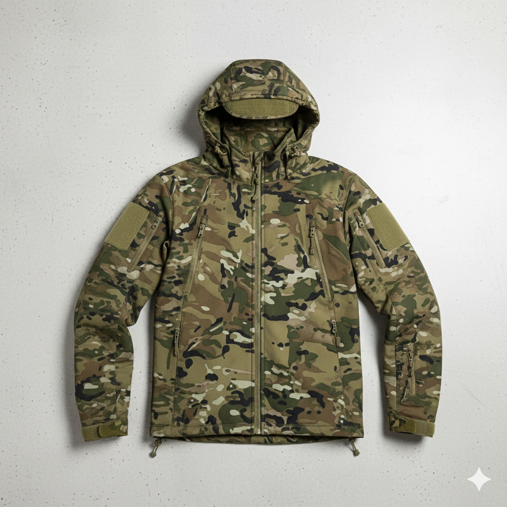 Herren Outdoor Taktikanzug mit Kapuze | Wasserabweisend & Winter