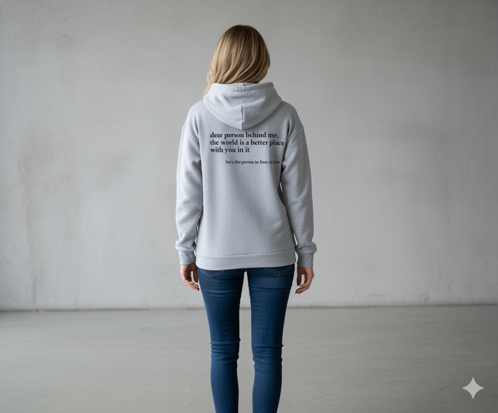 Lässiger Damen Hoodie mit Rückendruck