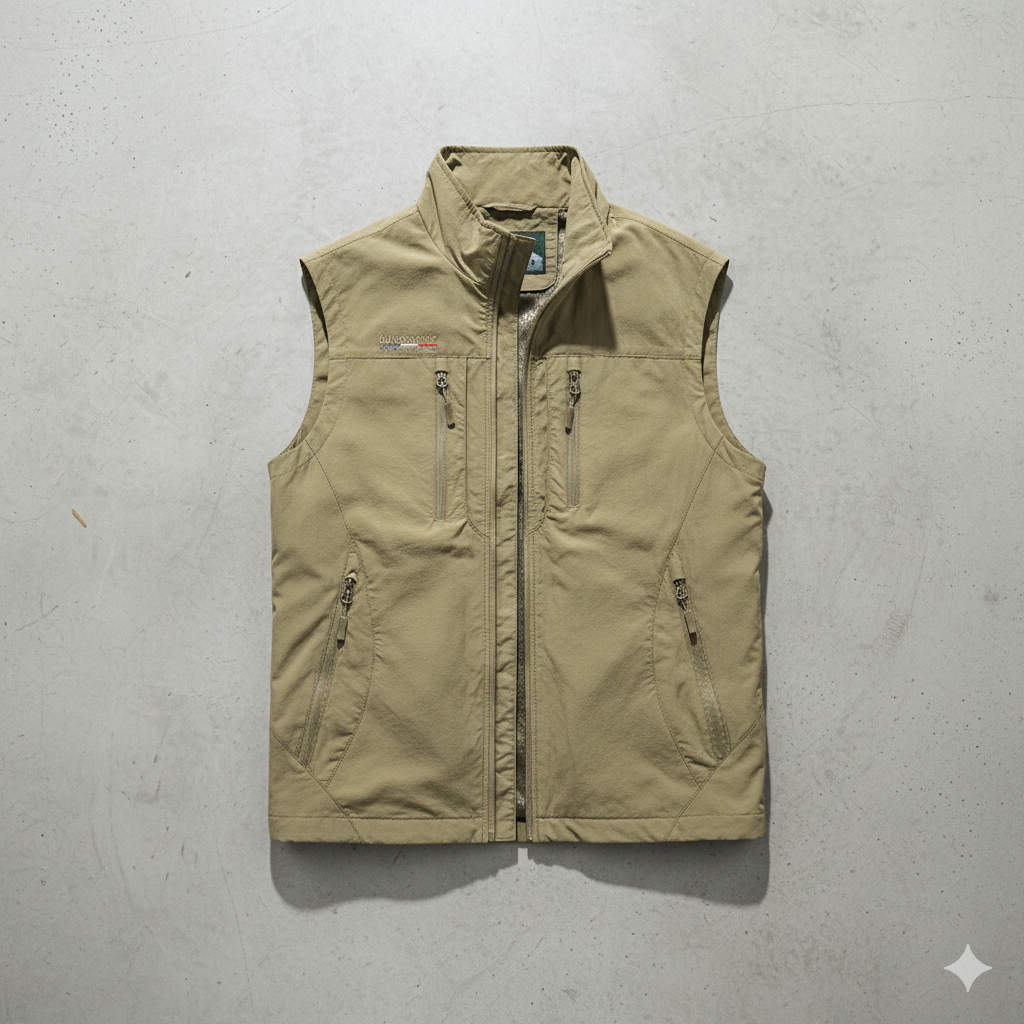 Herren Outdoor Weste mit Taschen | Leicht & Atmungsaktiv | Übergang