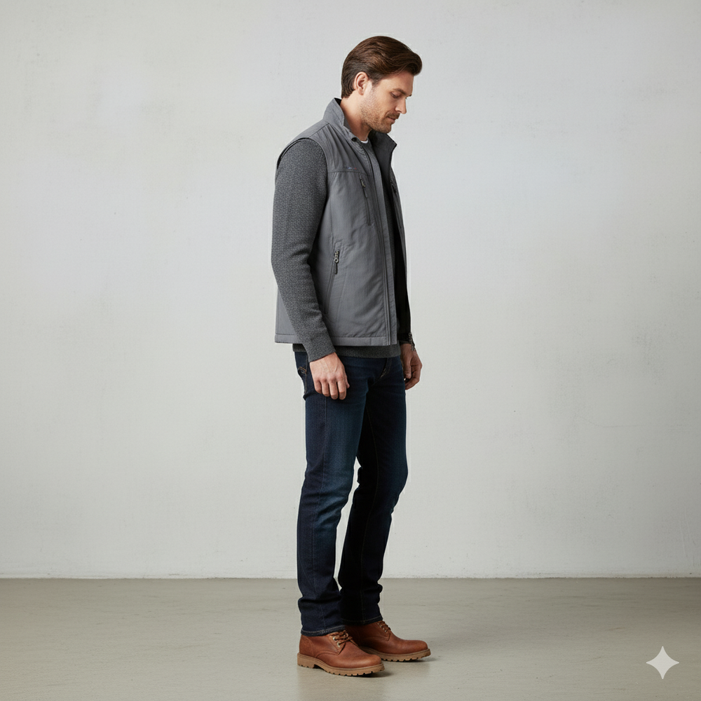 Herren Outdoor Weste mit Taschen | Leicht & Atmungsaktiv | Übergang