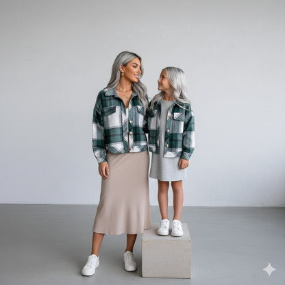 Damen Karo Hemdjacke | Lässig & Weich | Herbst
