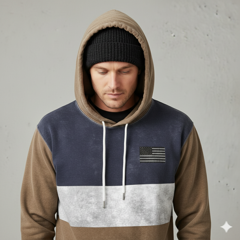 Herren Hoodie mit Muster | Lässig & Warm | Herbst/Winter