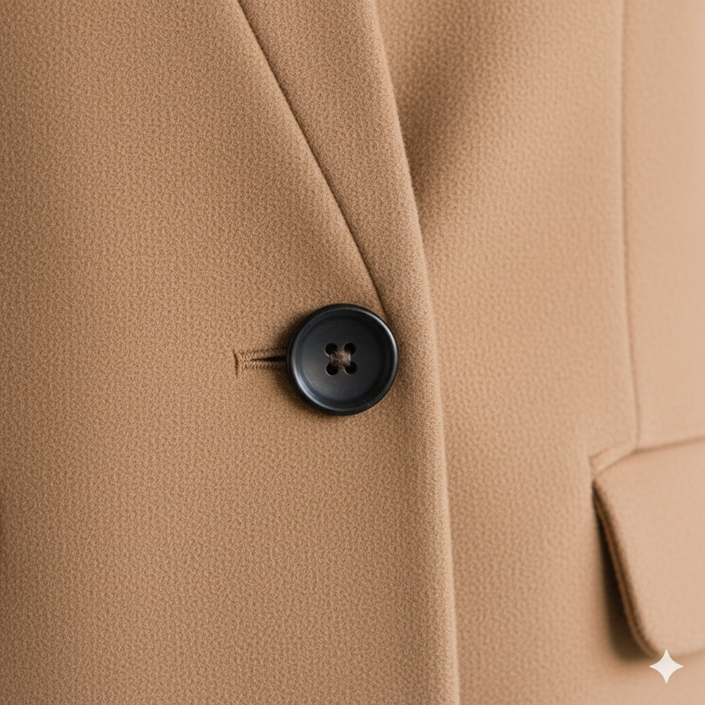 Damen Wollmantel mit Stehkragen | Schmaler Schnitt & Elegant | Herbst/Winter