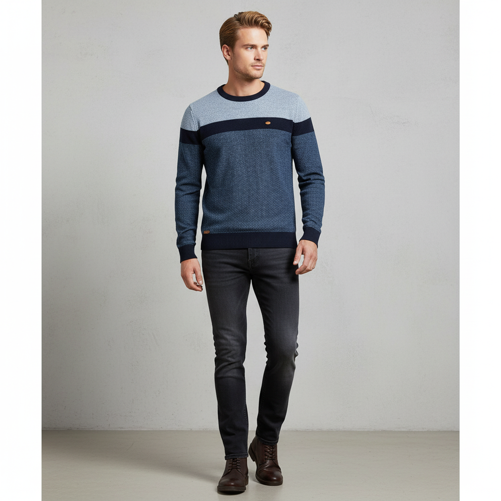 Gemusterter Strickpullover für Herren