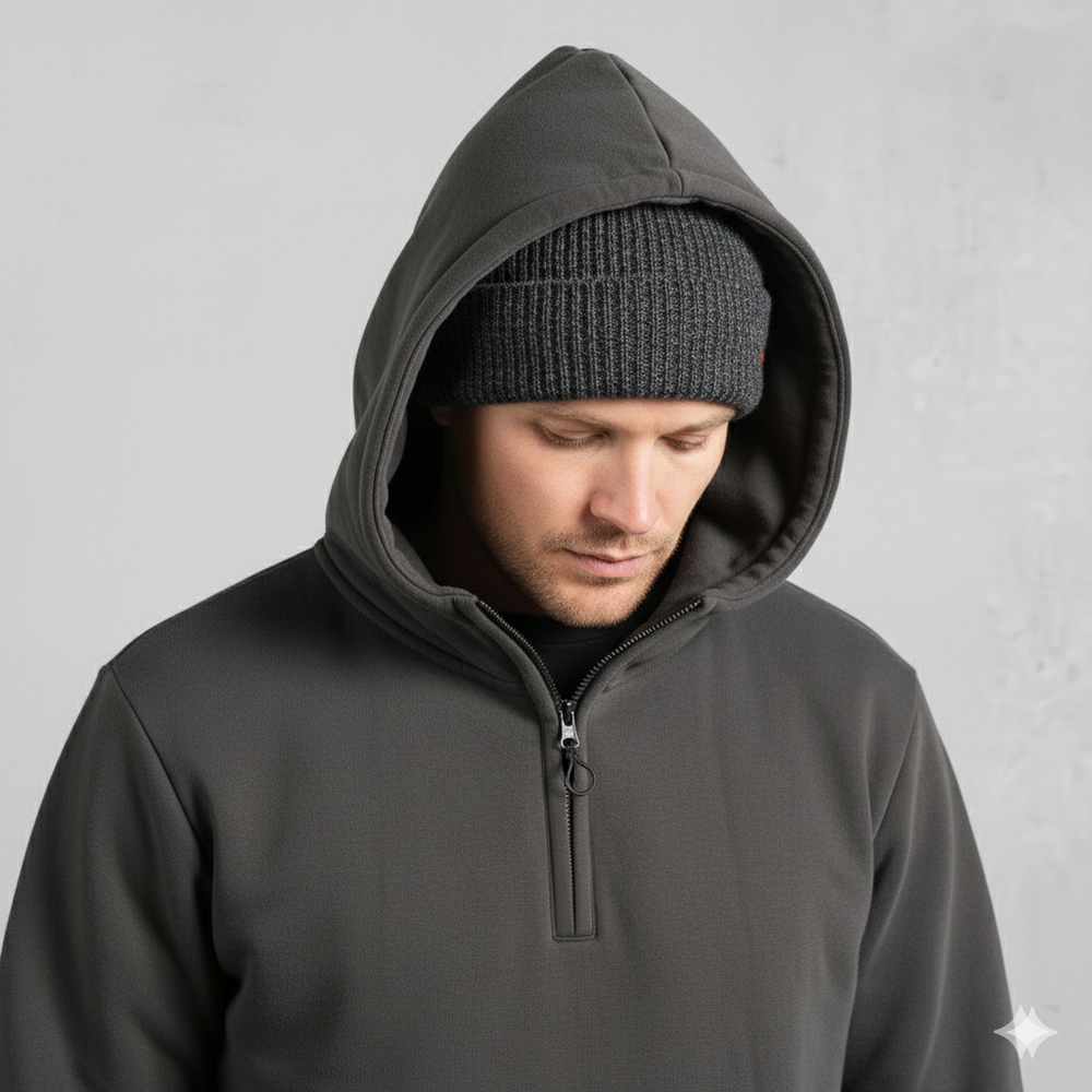 Herren Hoodie mit Reißverschluss | Warm & Bequem | Winter
