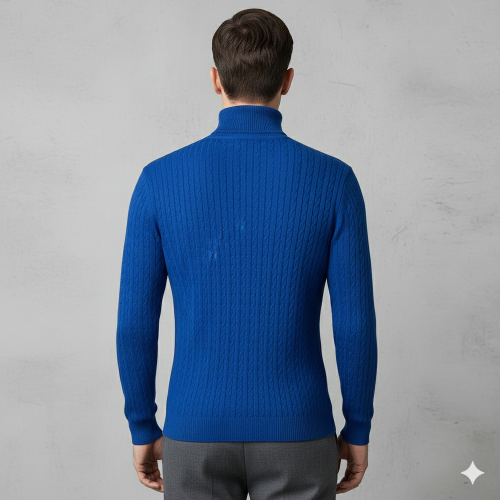 Feiner Herren Strickpullover mit Rollkragen