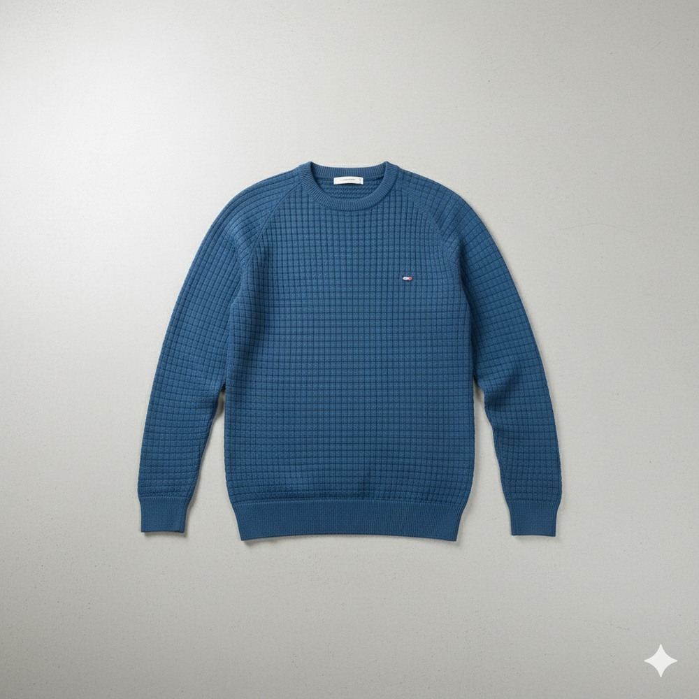 Herren Baumwollpullover mit Karomuster | Modern & Bequem