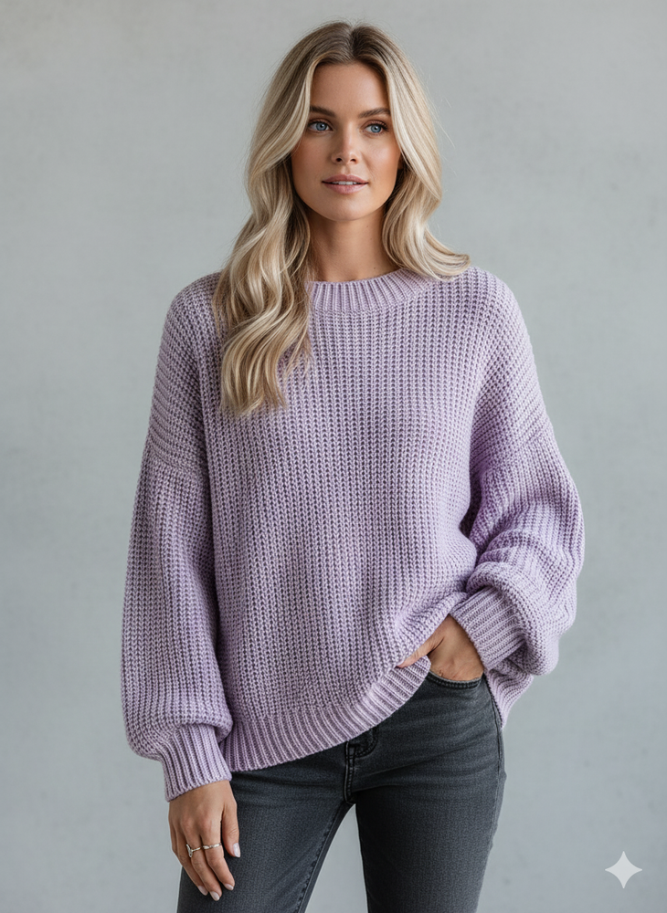 Locker gestrickter Damenpullover | Oversize & Freizeit