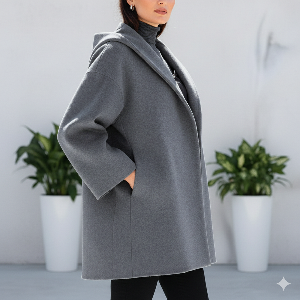 Damen Wollmantel Figurbetont Elegant | Stehkragen | Herbst Winter