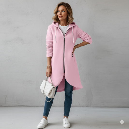 Damen Sweatjacke mit Kapuze & Reißverschluss | Herbst/Winter
