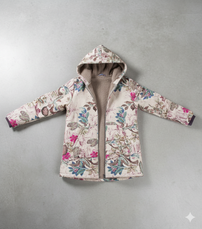 Damen Fleecejacke mit Kapuze | Plüsch & Kuschelig | Herbst/Winter