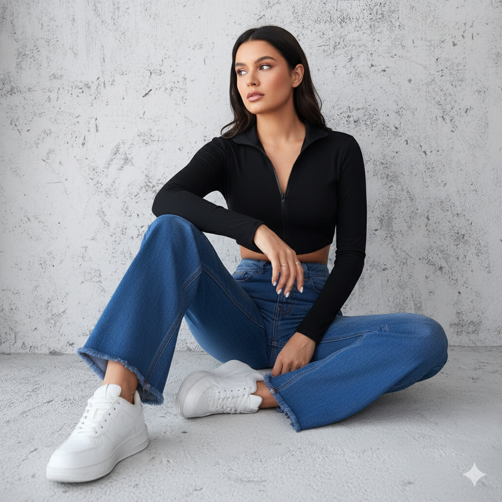 Damenjeans High Waist | Gerade & Bequem für Alltag