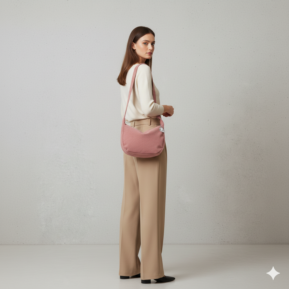 Lässige Damen Umhängetasche aus Cord | Leicht & Bequem