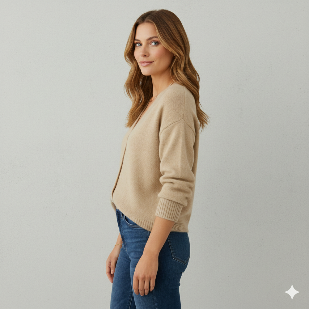 Kuscheliger Damen Strickjacke mit Knopfleiste | Herbst Winter