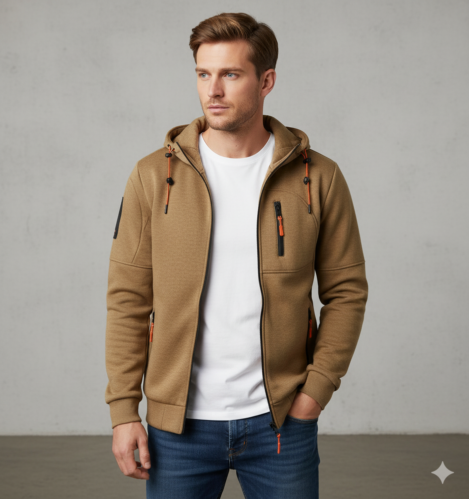 Fleecejacke für Herren mit Kapuze | Warm & Bequem | Herbst