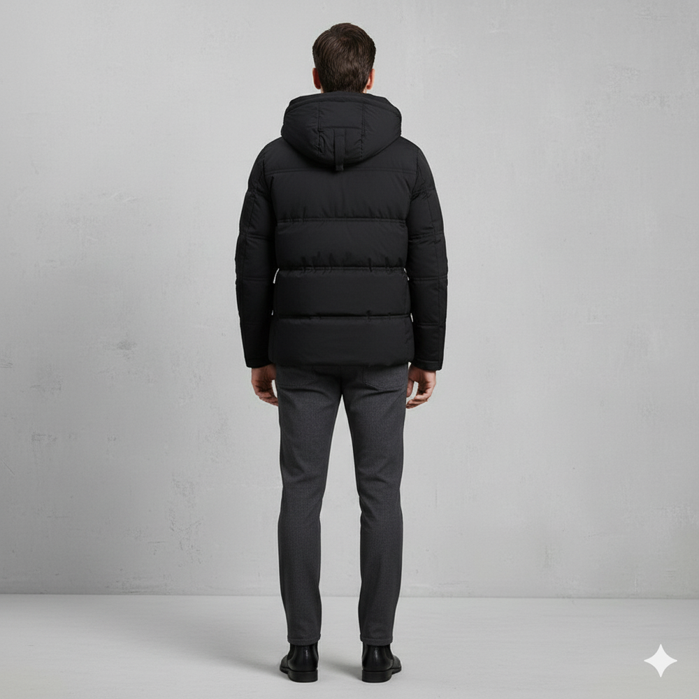 Warme Herren Daunenjacke mit Kapuze | Winter | Slim Fit