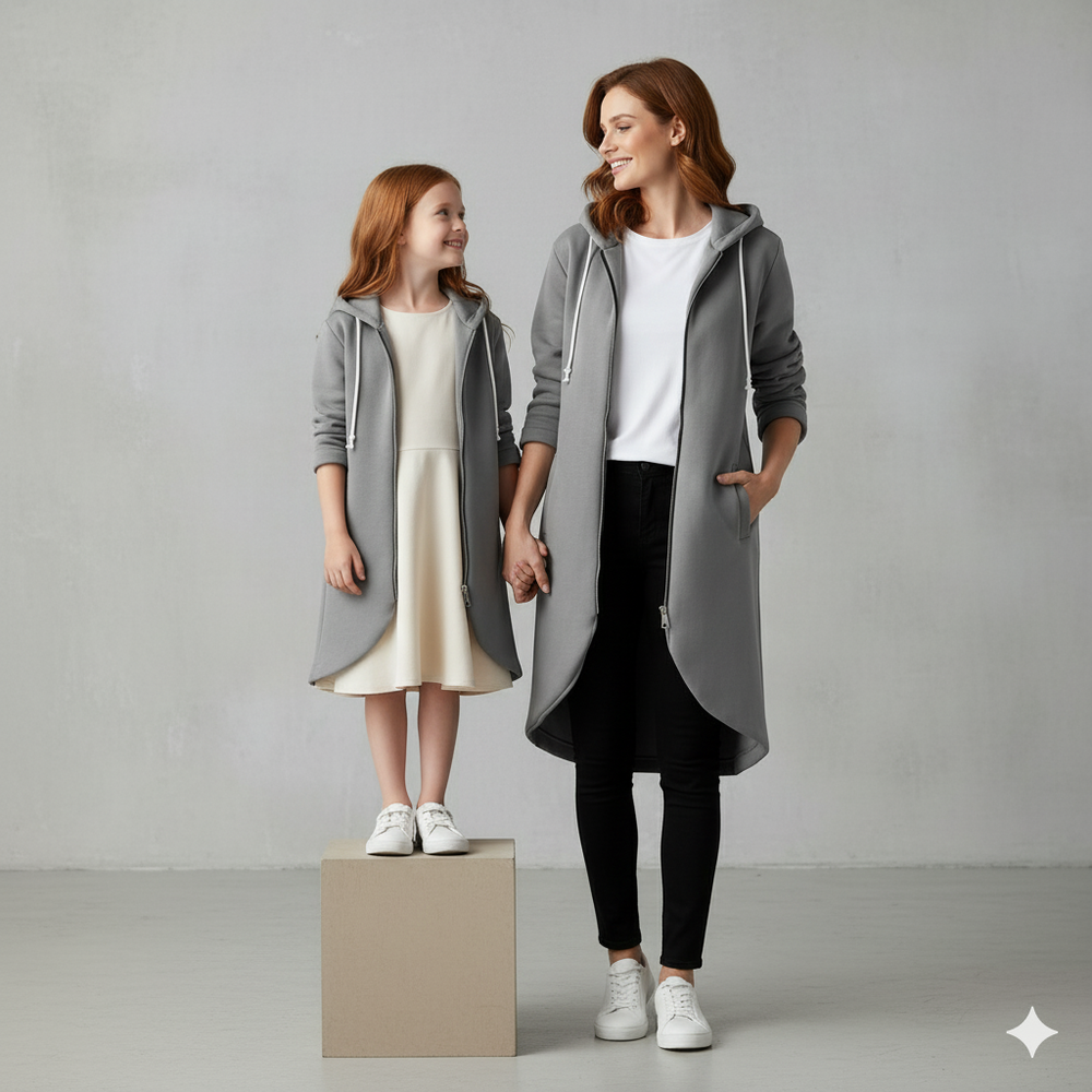 Damen Sweatjacke mit Kapuze & Reißverschluss | Herbst/Winter