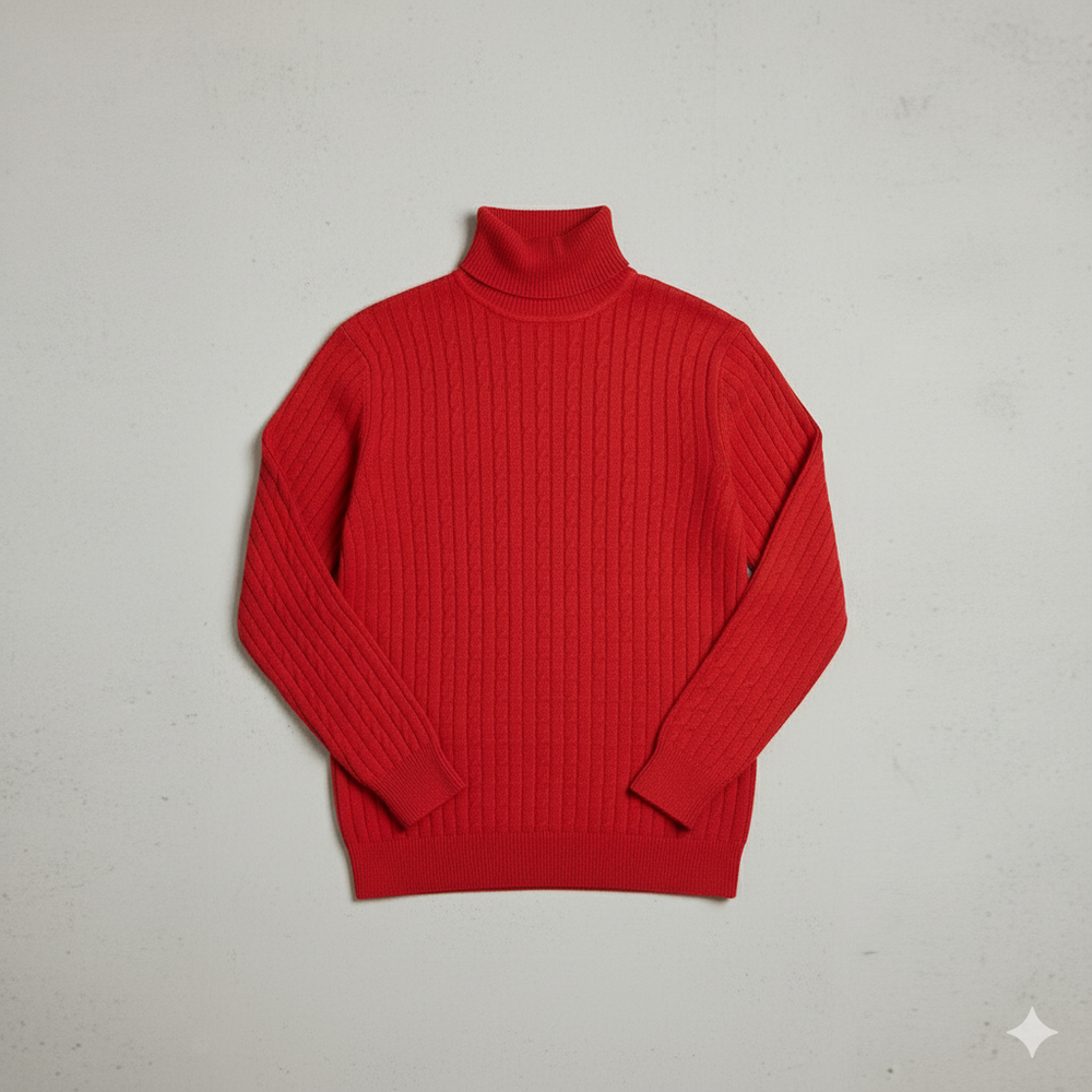 Feiner Herren Strickpullover mit Rollkragen