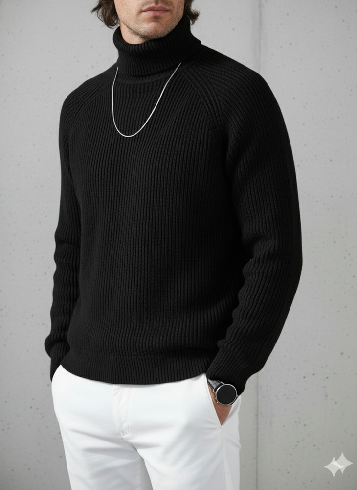 Herren Strickpullover mit Rollkragen | Warm & Elegant | Winter