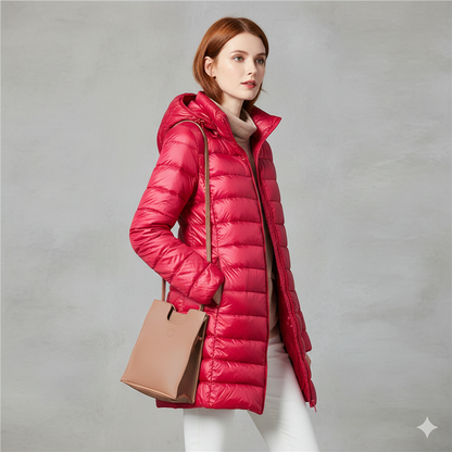 Damen Daunenjacke mit Kapuze | Leicht & Warm | Winter