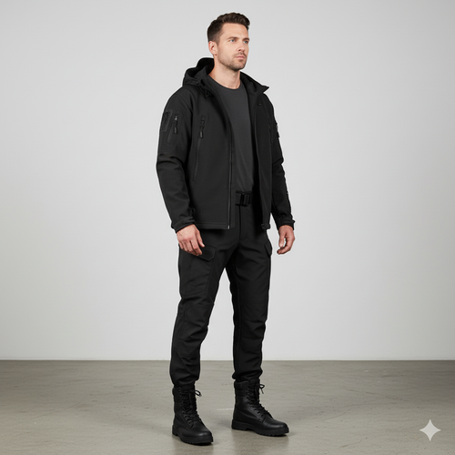 Herren Outdoor Taktikanzug mit Kapuze | Wasserabweisend & Winter