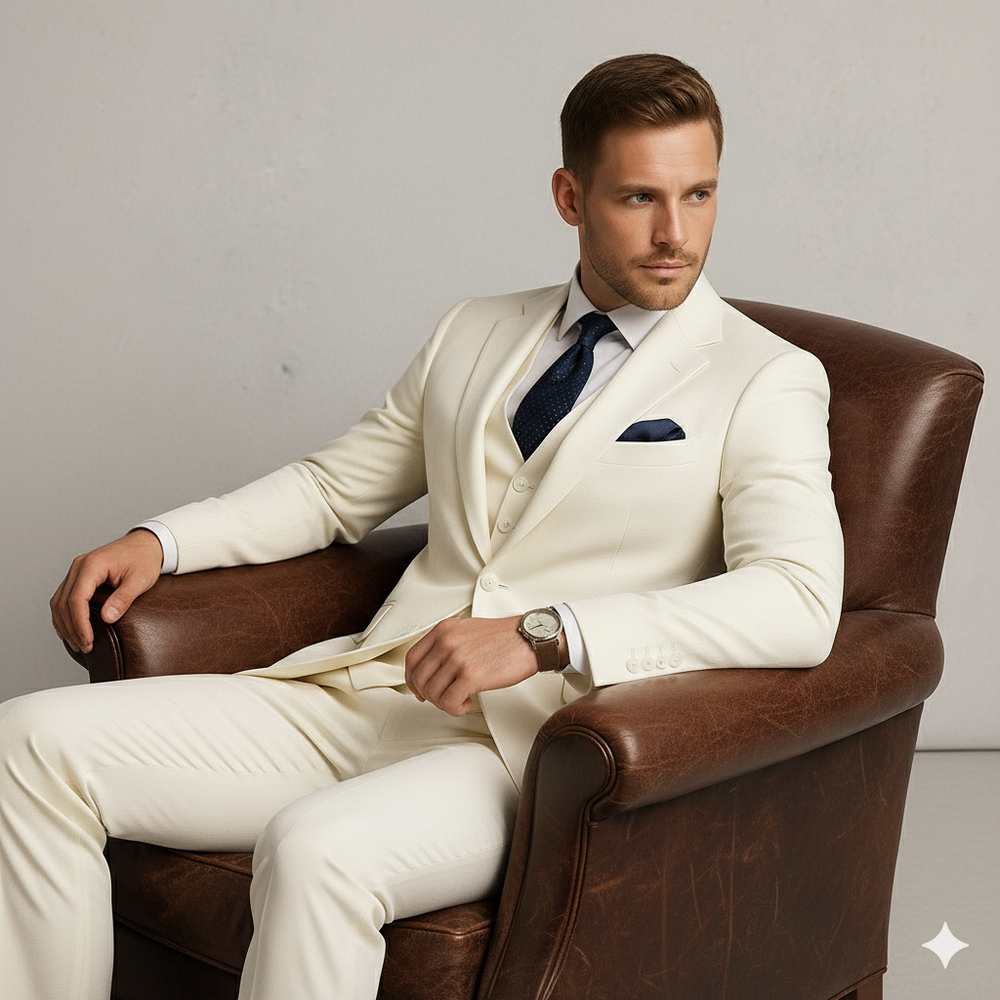 Herren Anzug 3-teilig | Slim Fit Elegant für Hochzeit & Business