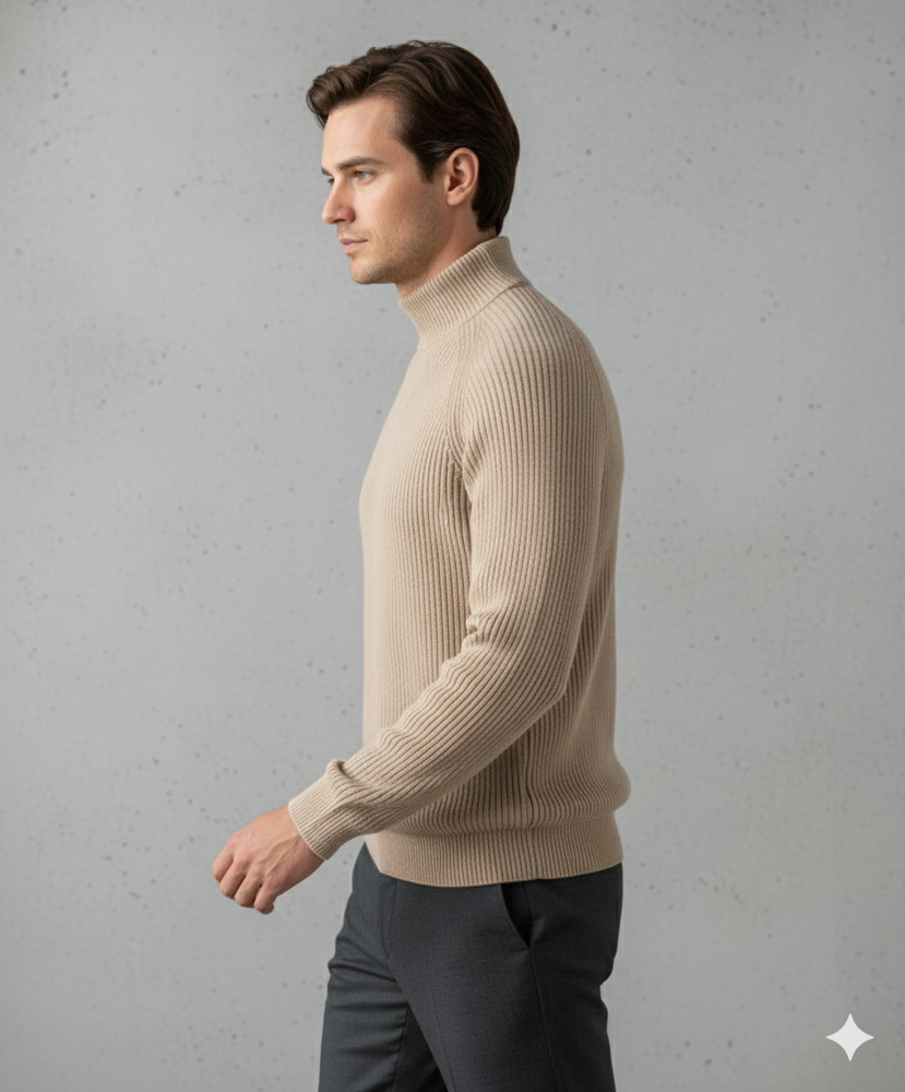 Herren Strickpullover mit Rollkragen | Warm & Elegant | Winter