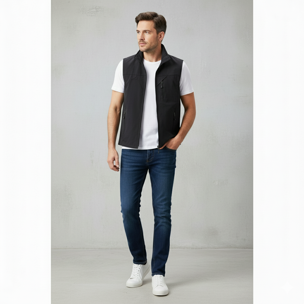 Herren Outdoor Weste mit Reißverschluss | Leicht & Atmungsaktiv