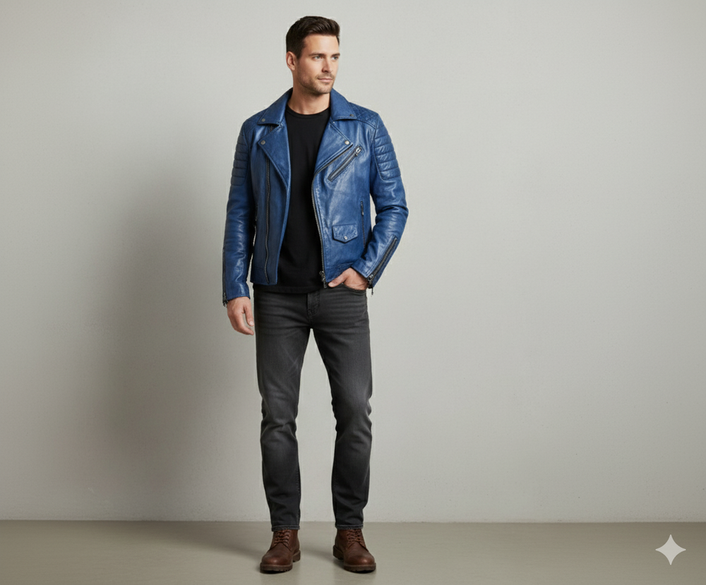 Herren Bikerjacke aus Veganleder | Modern & Casual