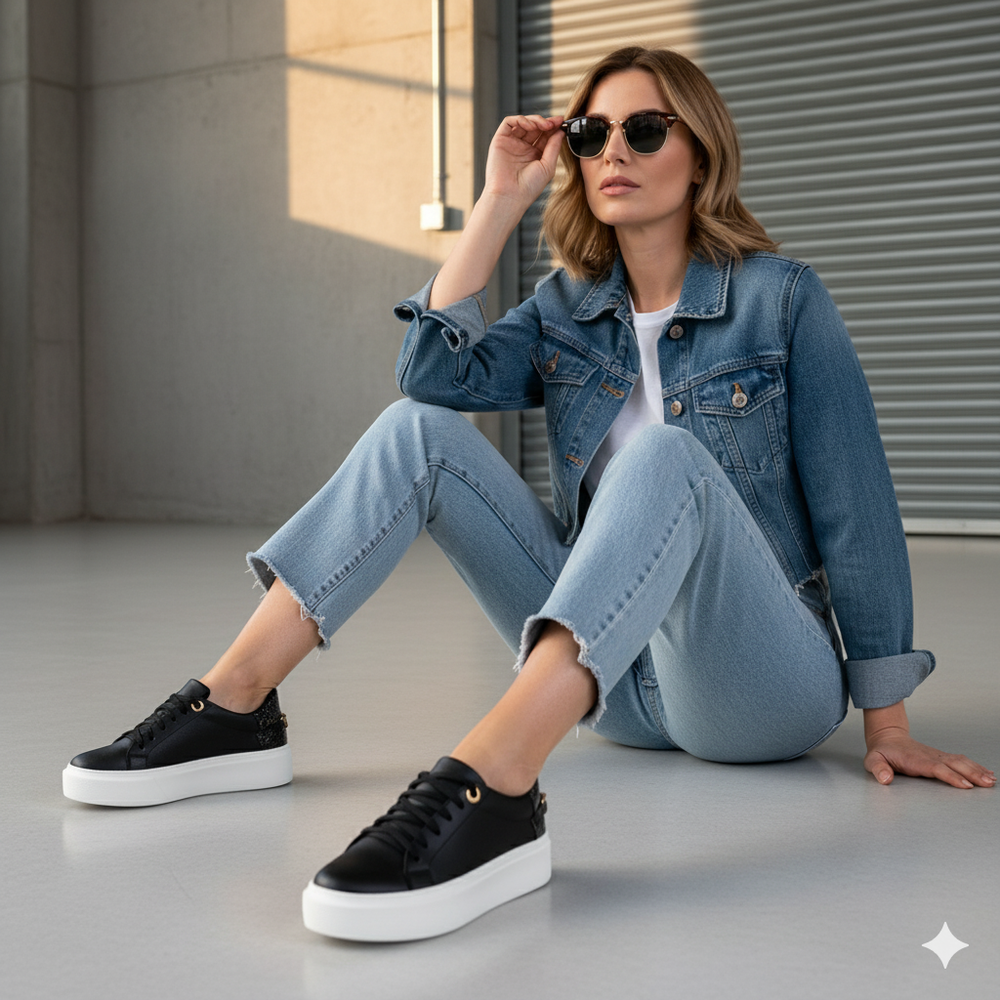 Damen Sneaker mit Plateau Sohle | Elegant & Bequem