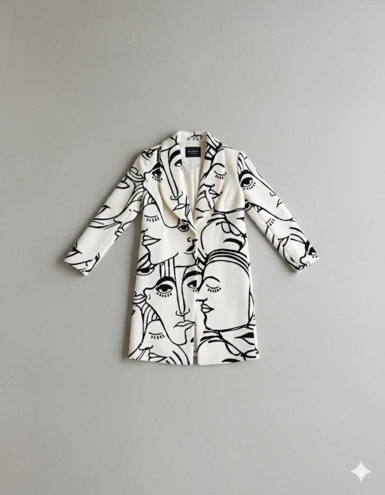 Damen Wollmantel mit Karomuster | Oversize & Warm | Winter