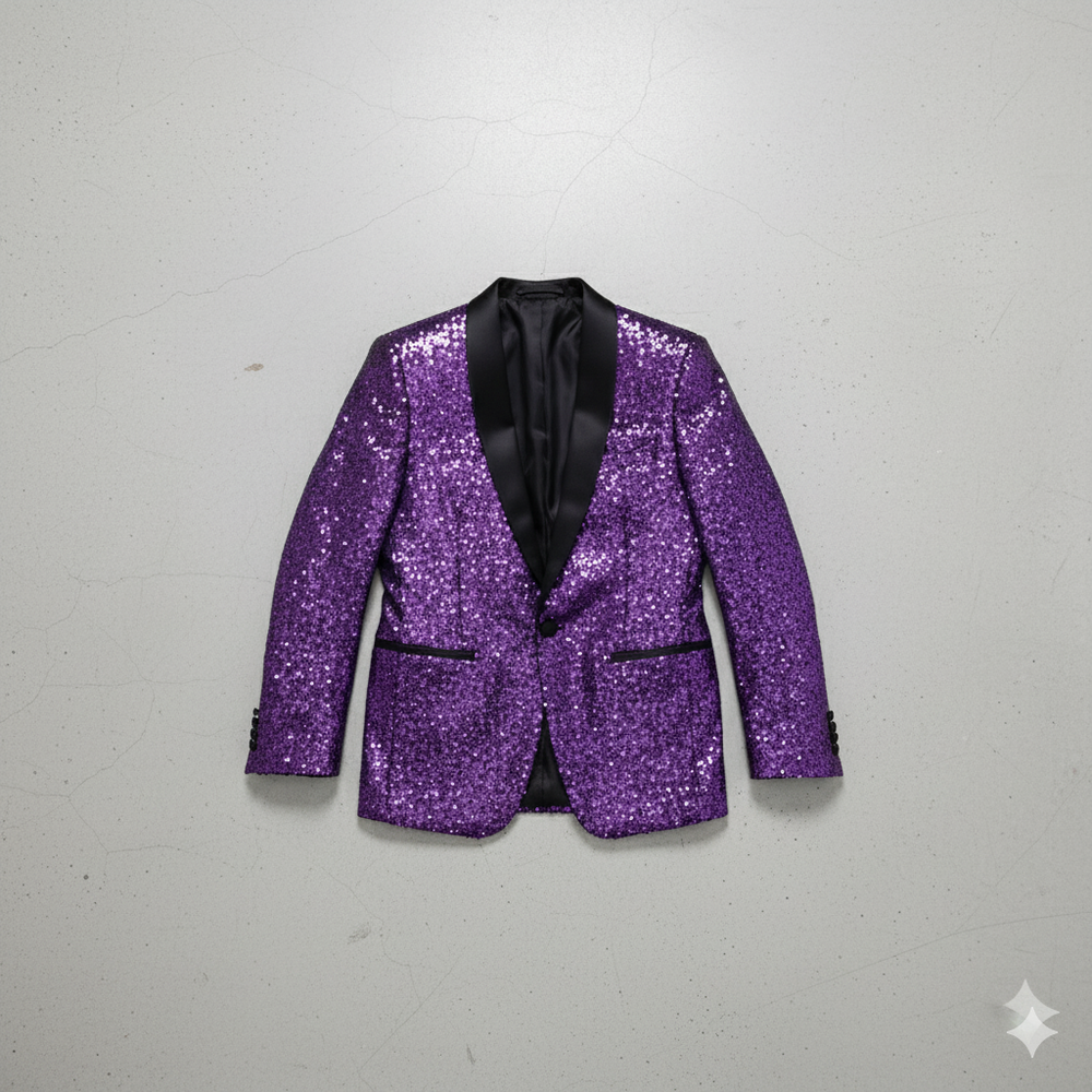Herren Sakko mit Pailletten | Festlich & Elegant | Slim Fit