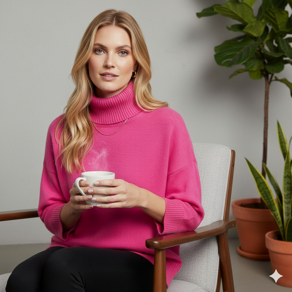 Kuscheliger Damenpullover mit Rollkragen | Warm für Herbst/Winter