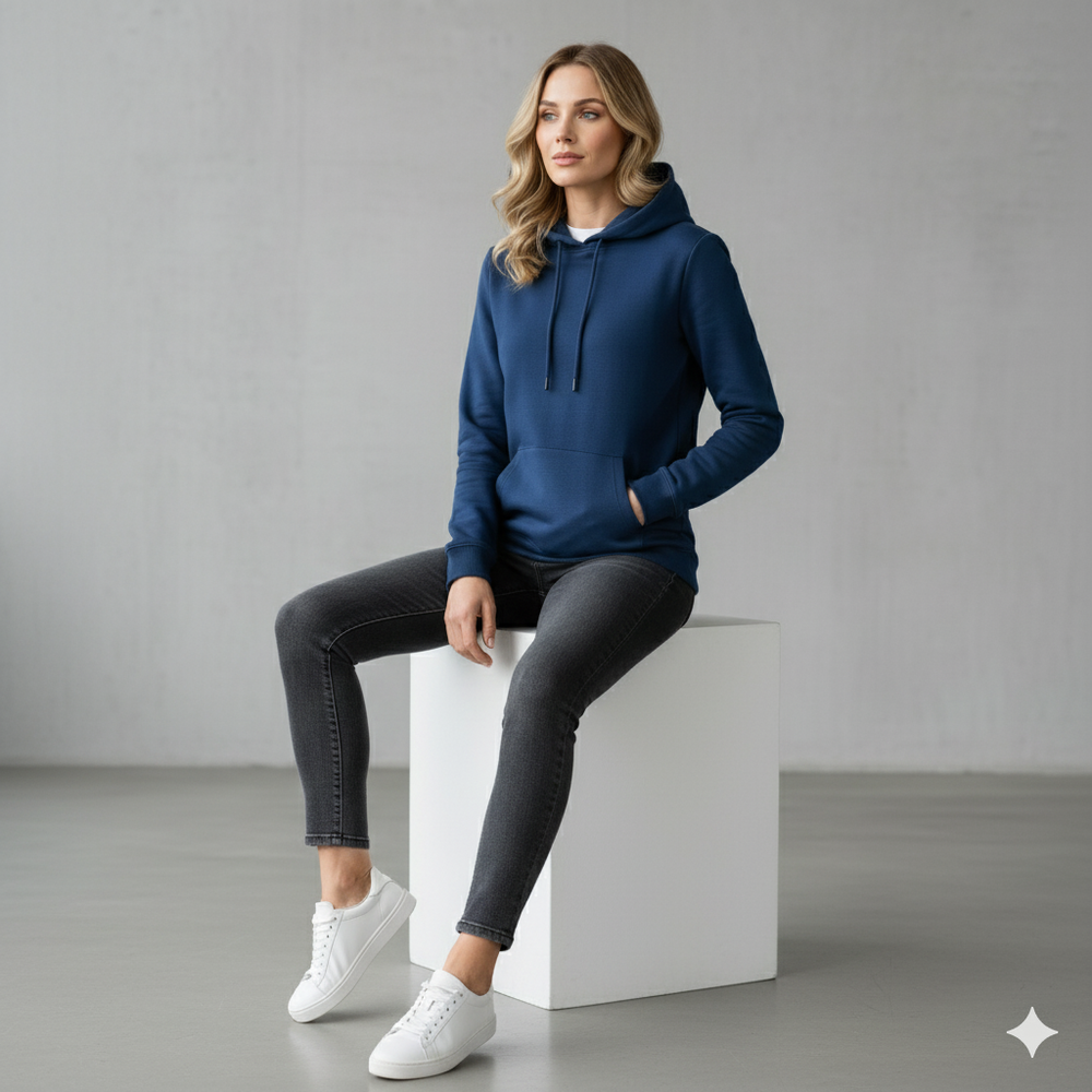 Lässiger Damen Hoodie mit Rückendruck