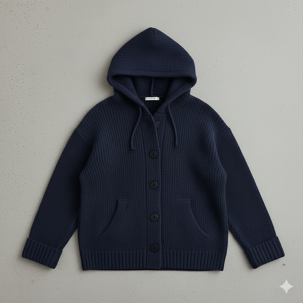 Kuscheliger Damen Strickjacke mit Kapuze | Warm für Herbst/Winter