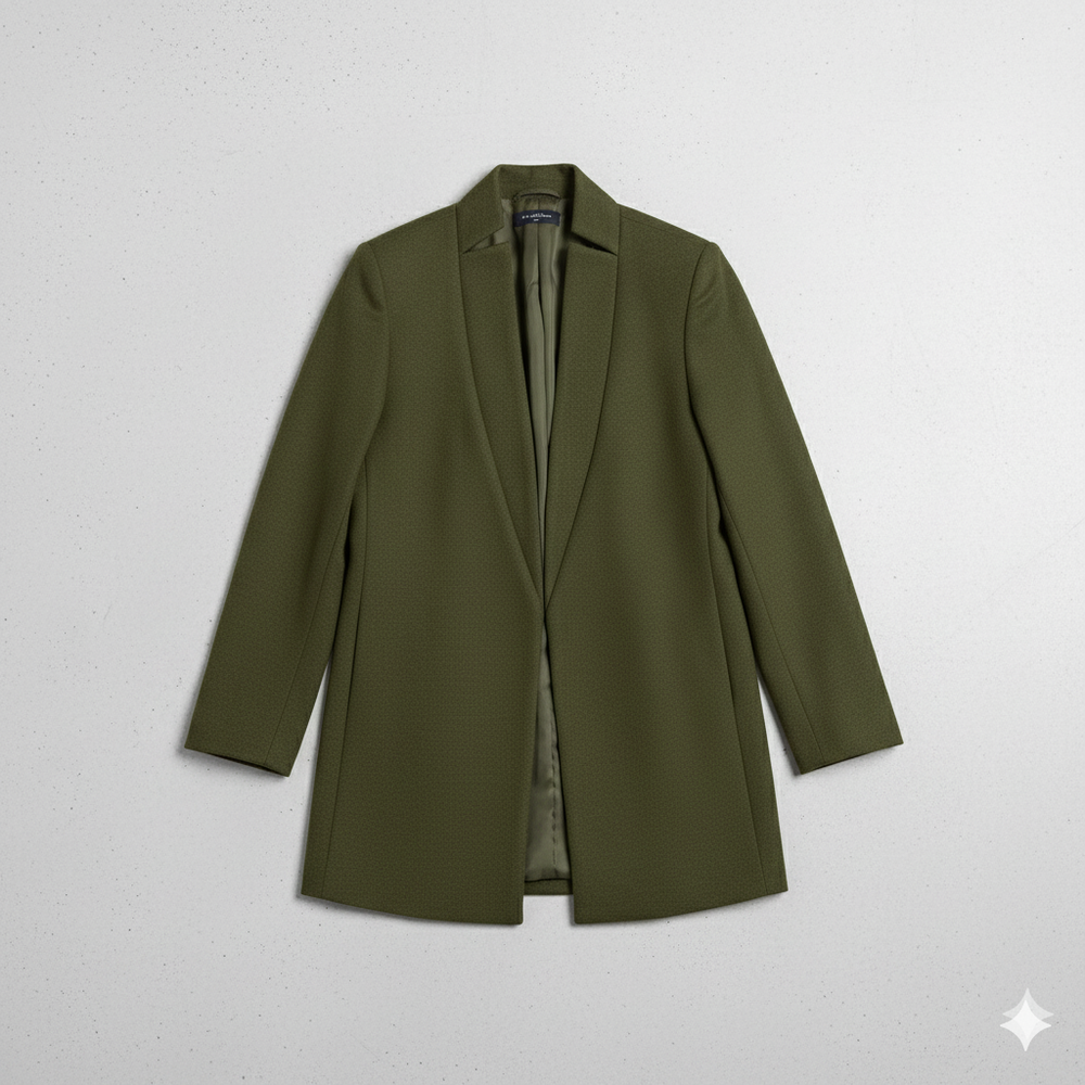 Damen Wollmantel mit Stehkragen | Schmaler Schnitt & Elegant | Herbst/Winter