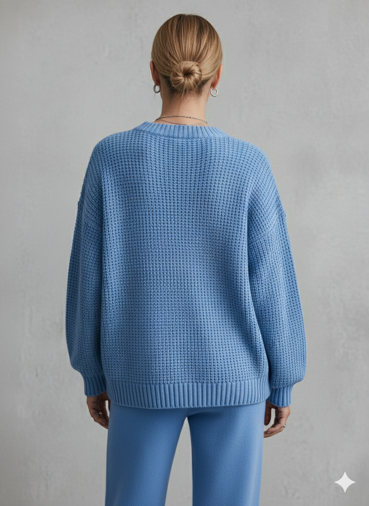 Locker gestrickter Damenpullover | Oversize & Freizeit