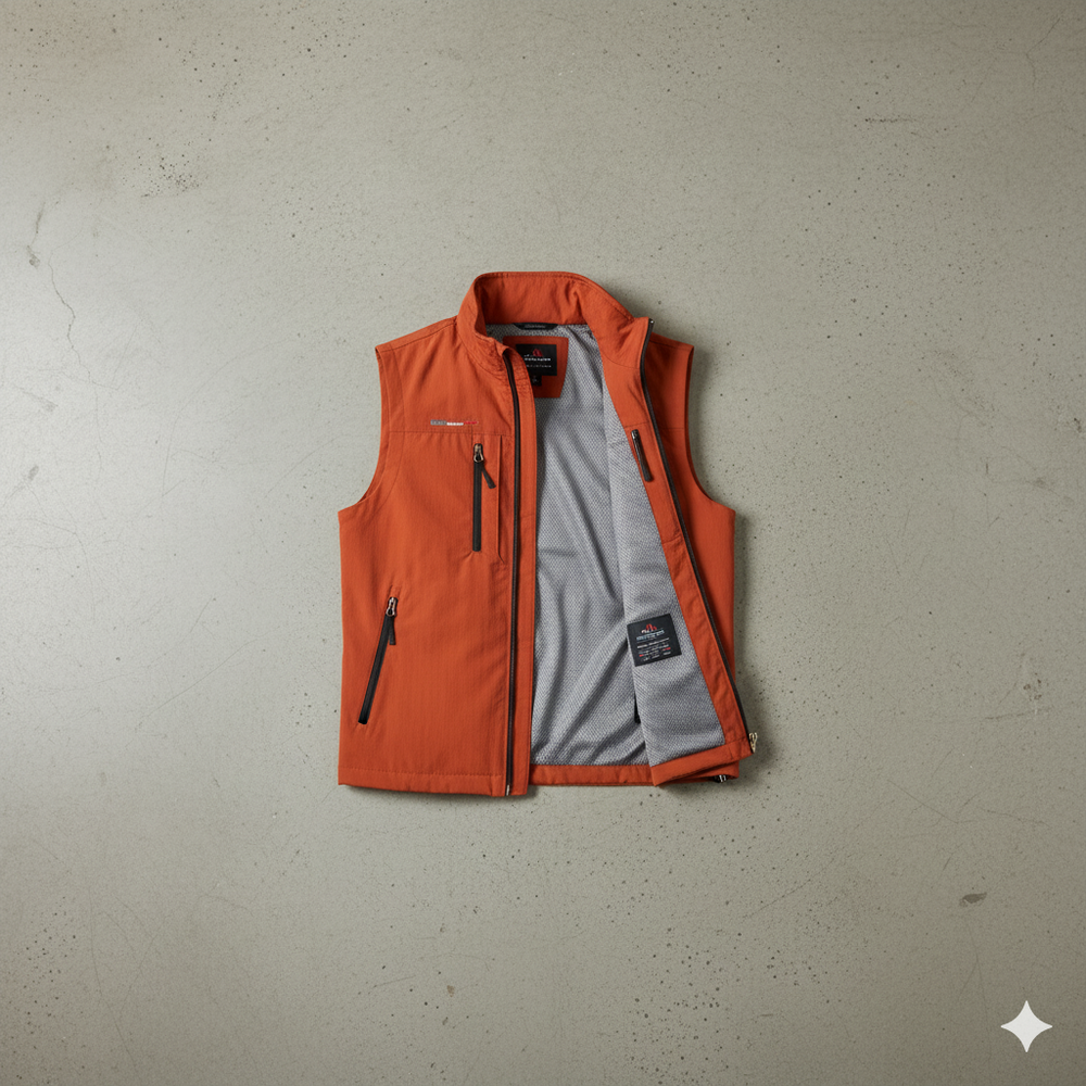 Herren Outdoor Weste mit Taschen | Leicht & Atmungsaktiv | Übergang