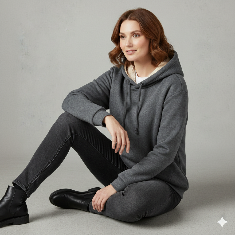 Kuscheliger Damen Hoodie mit Teddyfutter