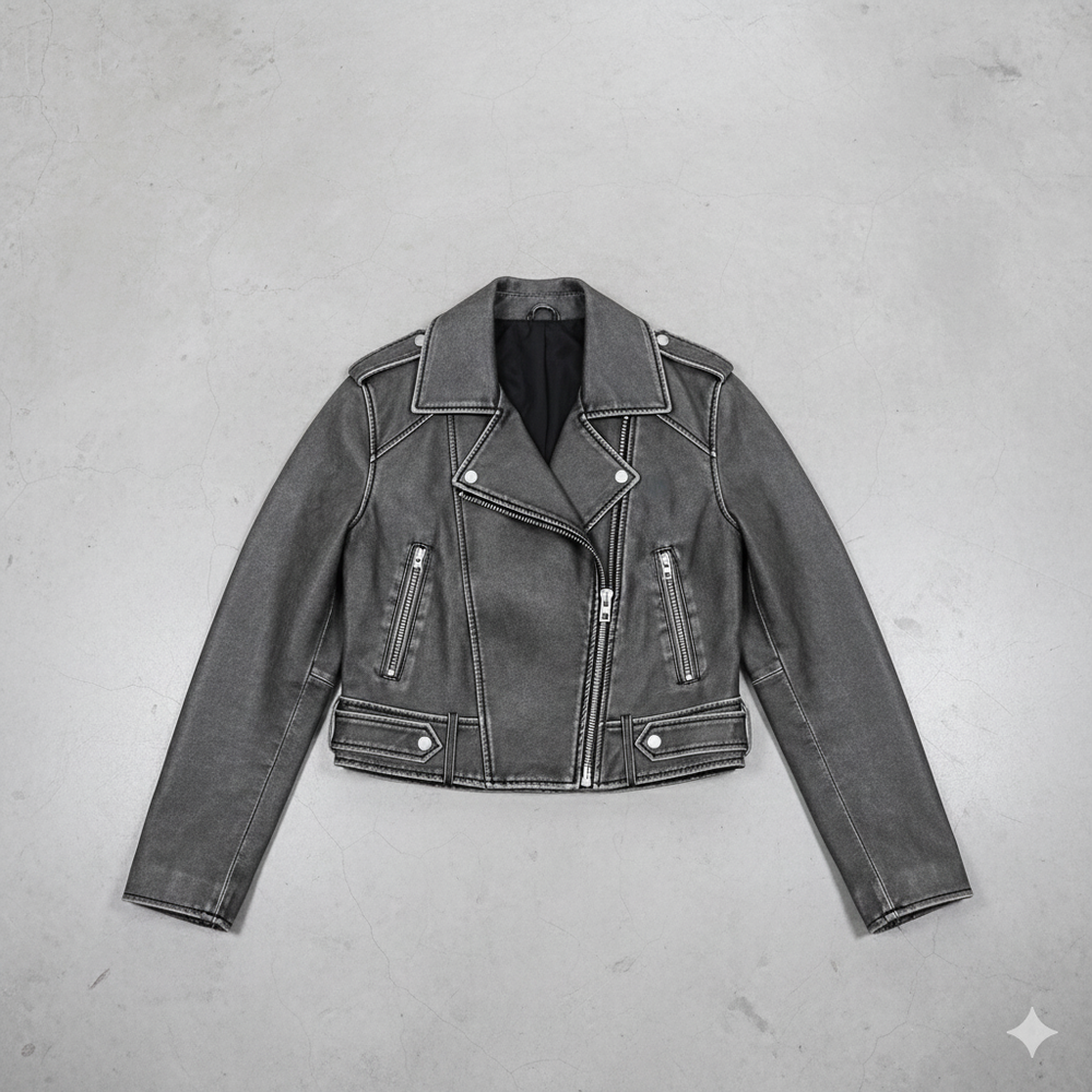 Damen Bikerjacke aus Veganleder | Kurz & Modern | Herbst